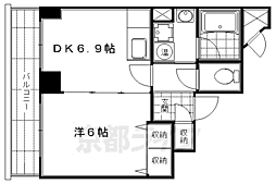 ウィル21烏丸御池 1DKの間取図画像