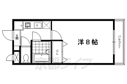 アミ・宝ケ池 1Kの間取図画像