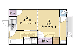 太田マンション 2Kの間取図画像