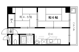 ハイツグロース 2DKの間取図画像