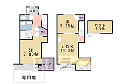POM岩倉 2LDKの間取図画像
