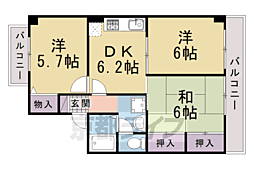 近鉄京都線 高の原駅 徒歩69分