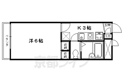 レオパレスみかげ 1Kの間取図画像