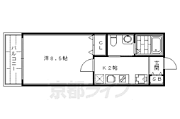 SHICATAONZEBLDG 1Kの間取図画像