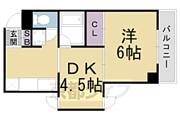 ラセットアベニュー 1DKの間取図画像