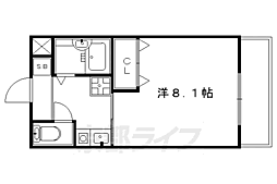 川端ハイツ 1Kの間取図画像