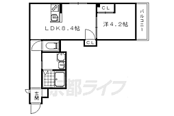 プログレーッソ西ノ京 1LDKの間取図画像