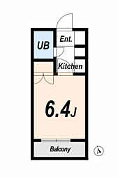 ハイシティ千種 4階1Kの間取り