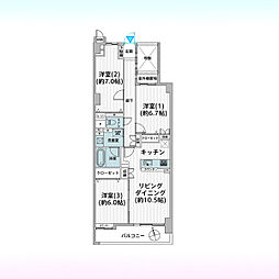 セレナハイム東浦和 3LDKの間取図画像
