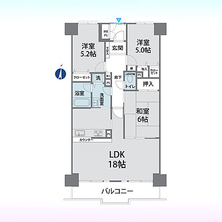 3LDK 間取り