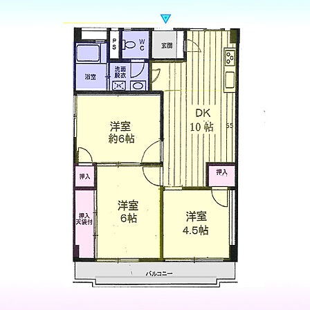 3DK 間取り