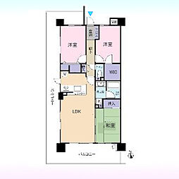 武里ダイヤモンドマンション 3LDKの間取図画像