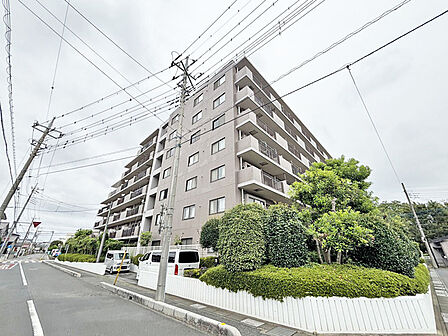 タイル張りの荘厳な外観は、マンションならでは。