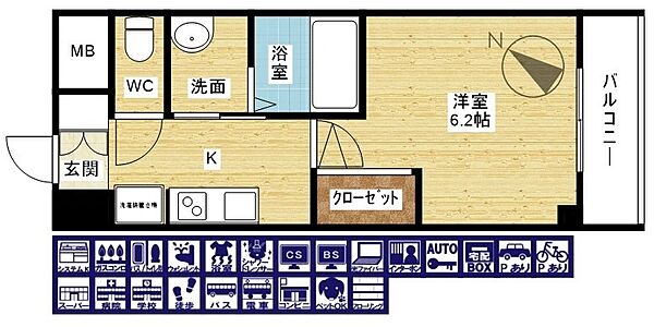 エステムコート大阪シティサイト ｜大阪府大阪市西淀川区大和田4丁目(賃貸マンション1K・3階・22.12㎡)の写真 その2