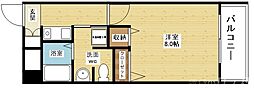 アスリート新大阪2番館 1Kの間取図画像