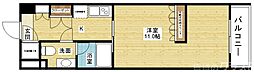デュオン新大阪レジデンス 1Kの間取図画像