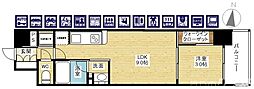 リビオメゾン新大阪 1LDKの間取図画像