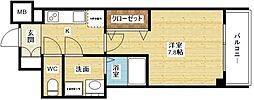 プレサンス新大阪ザデイズ 1Kの間取図画像