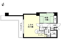 ライオンズマンション湯河原千歳川 1LDKの間取図画像