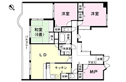 ライオンズマンション湯河原町福浦 3SLDKの間取図画像