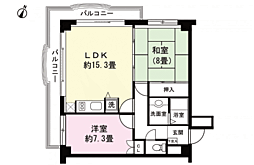 ファミール・ヴィラ強羅 2LDKの間取図画像