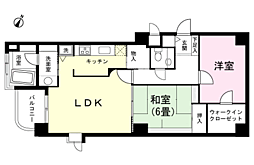 ライオンズマンション元箱根 2LDKの間取図画像