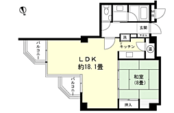 ディセント強羅 1LDKの間取図画像