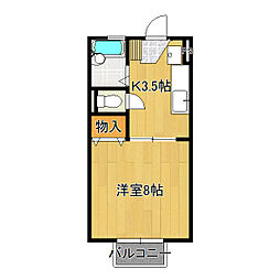 ハイツセピア 1Kの間取図画像