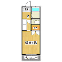 沼尻ハイツＢ 206 ｜ 茨城県つくば市春日4丁目（賃貸アパート1K・2階・18.60㎡） その2