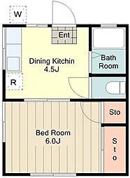 サンハイツ八王子 1階1DKの間取り