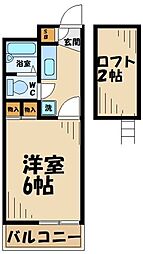 JR横浜線 八王子みなみ野駅 徒歩17分の賃貸マンション 3階1Kの間取り