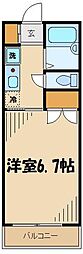 JR中央線 豊田駅 徒歩3分の賃貸アパート 1階1Kの間取り