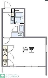 レオパレスピア 2階1Kの間取り