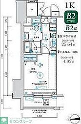 MAXIV八王子TRE 13階1Kの間取り