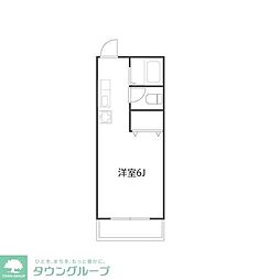 グレースハイツ 1階1Kの間取り