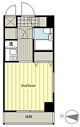 ライオンズマンション八王子北野 5階ワンルームの間取り