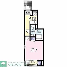 ラフレシール　別所 1階1Kの間取り