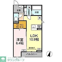 D-ROOM松木 3階1LDKの間取り