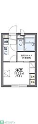 レオパレスサンシン 2階1Kの間取り