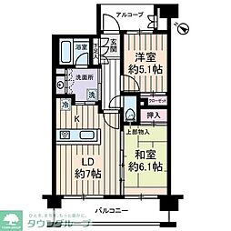 ミオカステーロ西八王子 1階2LDKの間取り