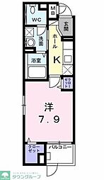 オネスティ 1階1Kの間取り