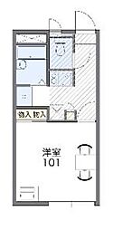 レオパレスＳＴＲ 1階1Kの間取り