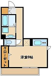 十刻館 1Kの間取図画像