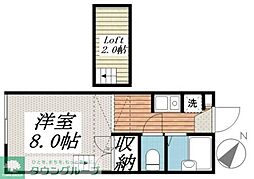 Kビレッジ ワンルームの間取図画像