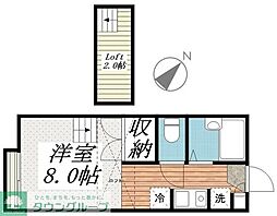 Kビレッジ2 ワンルームの間取図画像