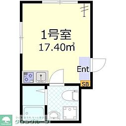 ACROSS八王子 ワンルームの間取図画像