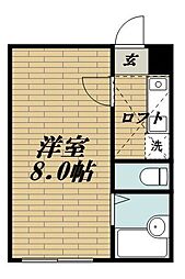 ロッシェル橋本第151号棟 1Kの間取図画像