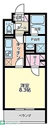 クレスト 1Kの間取図画像