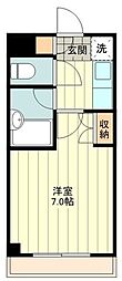 ラフィネ多摩平 1Kの間取図画像