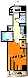 ジーヒルズ中町 1Kの間取図画像